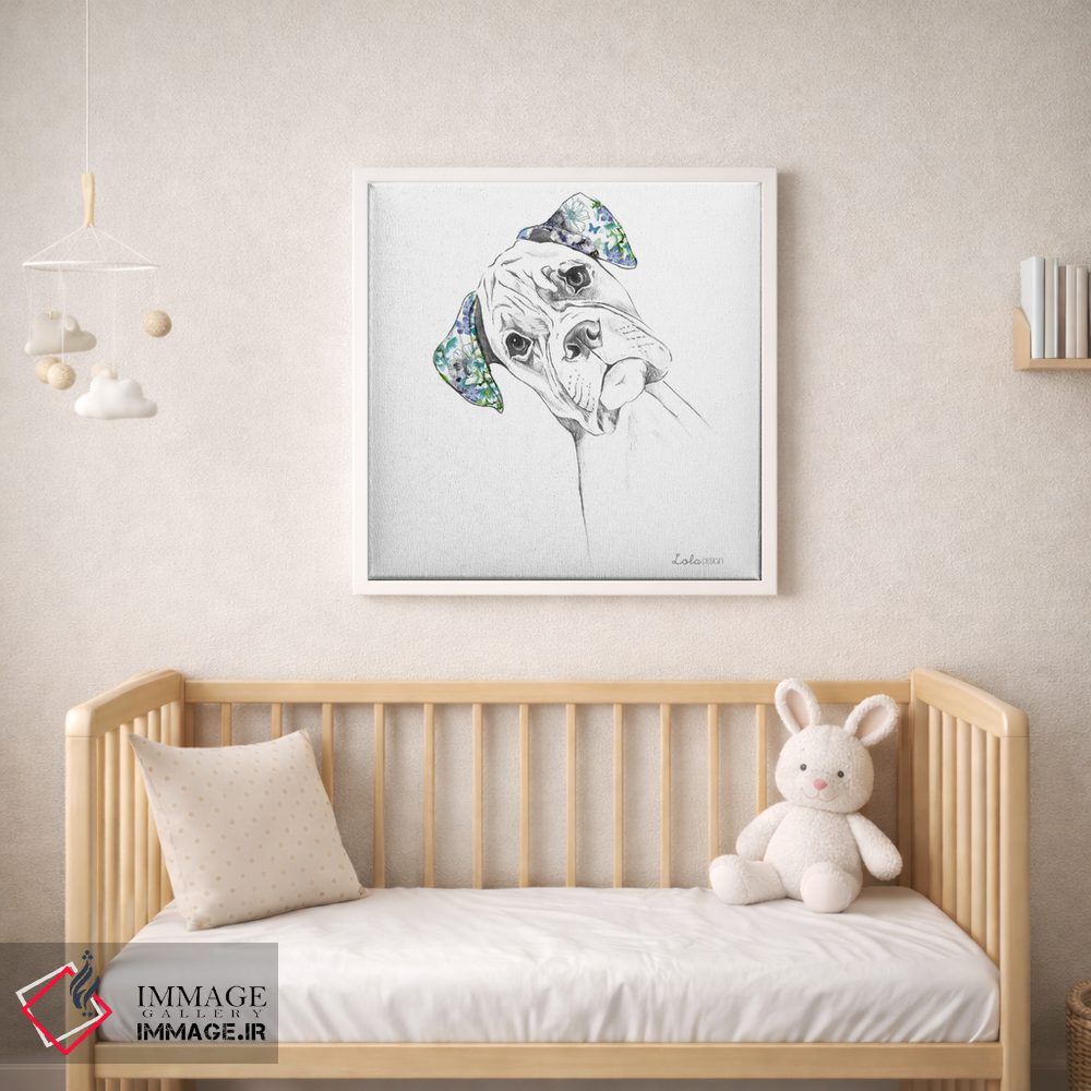 تابلو دکوراتیو پرتره سگ باکسر اثر لولا دیزاین - D1W