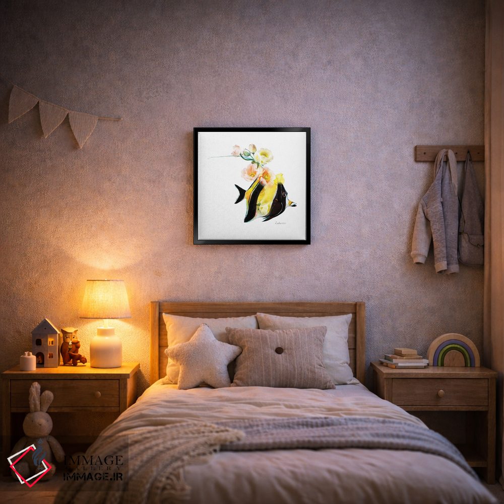 تابلو دکوراتیو ماهی معشوق موری یا آیدول گیاهی حیات وحش اثر لولا دیزاین - D6B