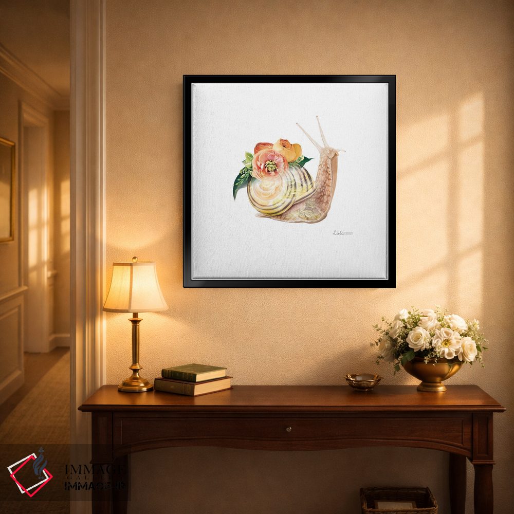 تابلو دکوراتیو حلزون گیاهی حیات وحش اثر لولا دیزاین - D4B