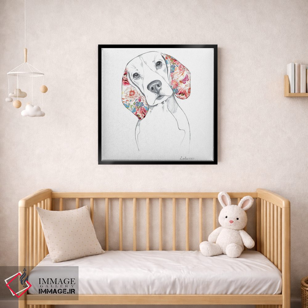 تابلو دکوراتیو پرتره سگ بیگل اثر لولا دیزاین - D2B