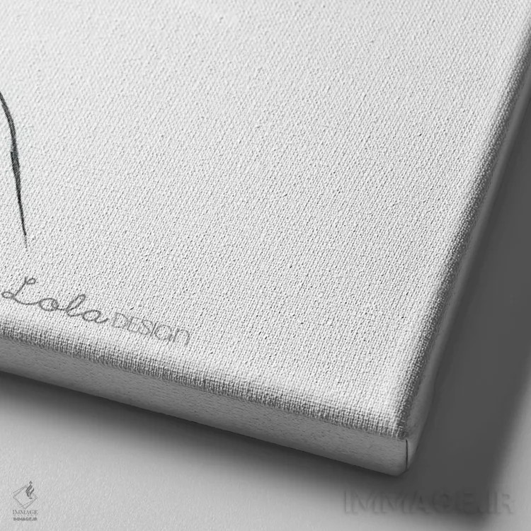 تابلو دکوراتیو پرتره سگ لابرادور اثر لولا دیزاین - نمای نزدیک بافت بوم