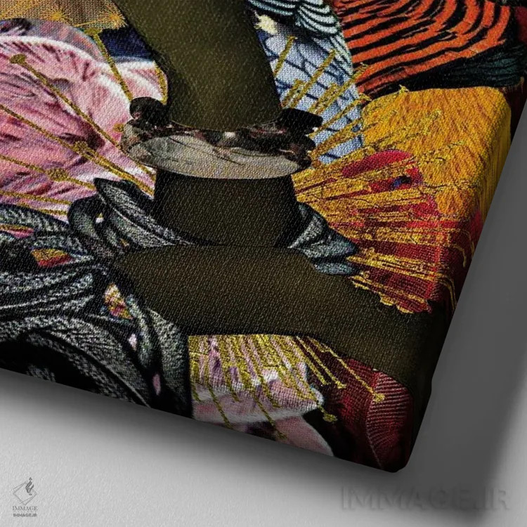 تابلو دکوراتیو همه چیزهای زیبا اثر لولیتا لورنزو - نمای نزدیک بافت بوم