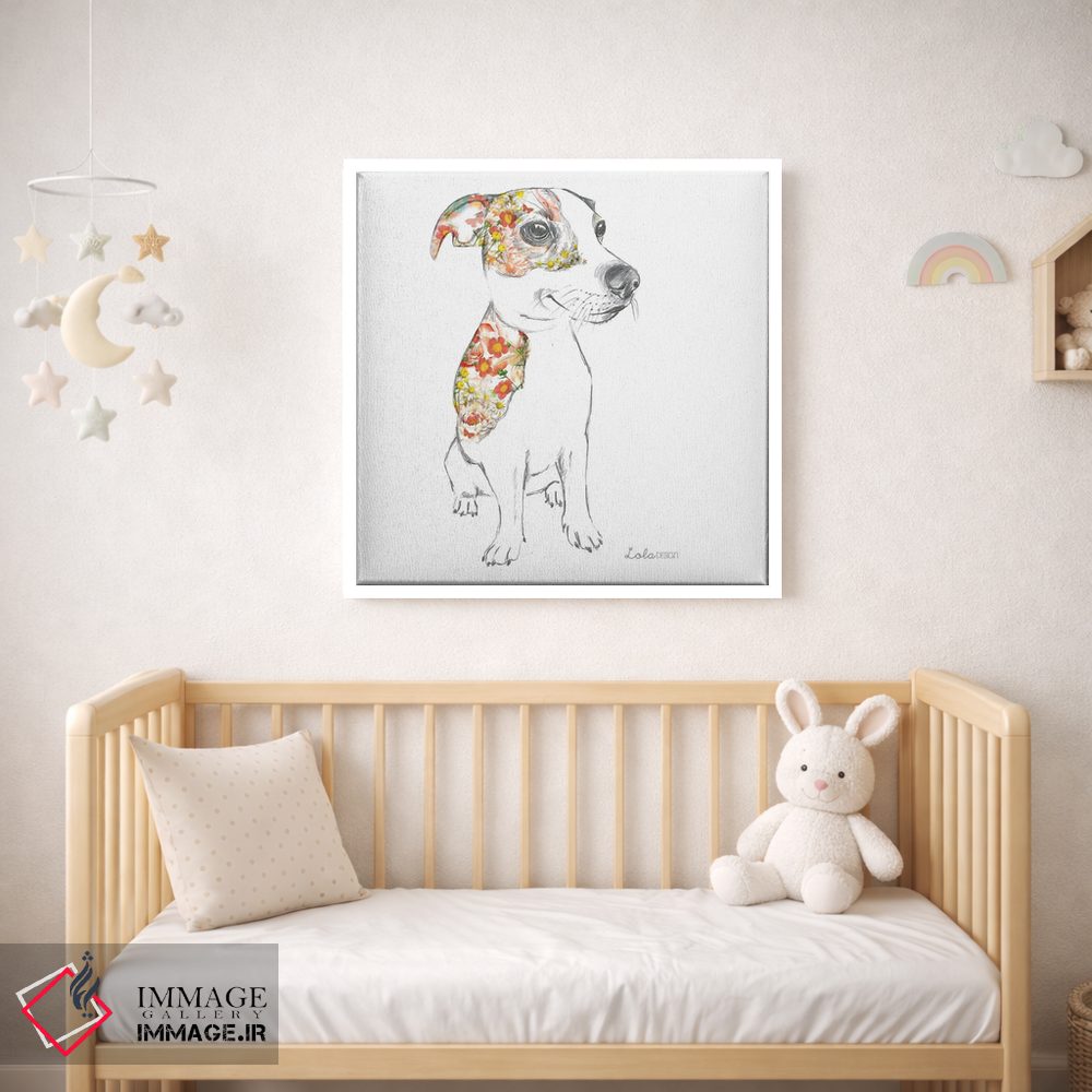 تابلو دکوراتیو پرتره سگ جک راسل اثر لولا دیزاین - D1W