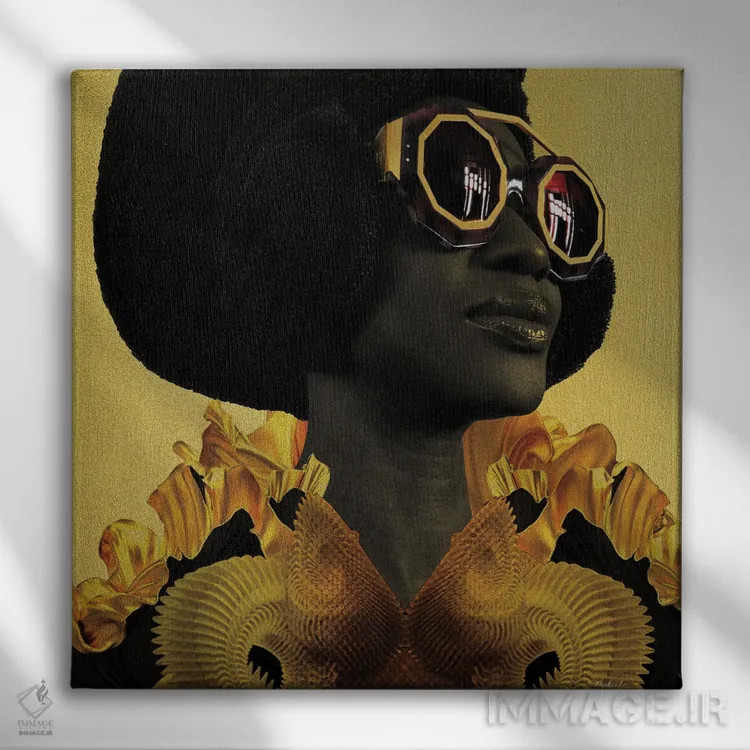 تابلو دکوراتیو مومبی دو اثر لولیتا لورنزو - نمای روبهرو روی دیوار