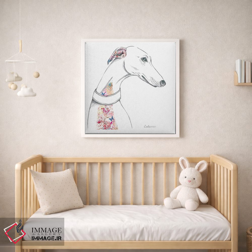 تابلو دکوراتیو پرتره سگ گری هوند اثر لولا دیزاین - D1W