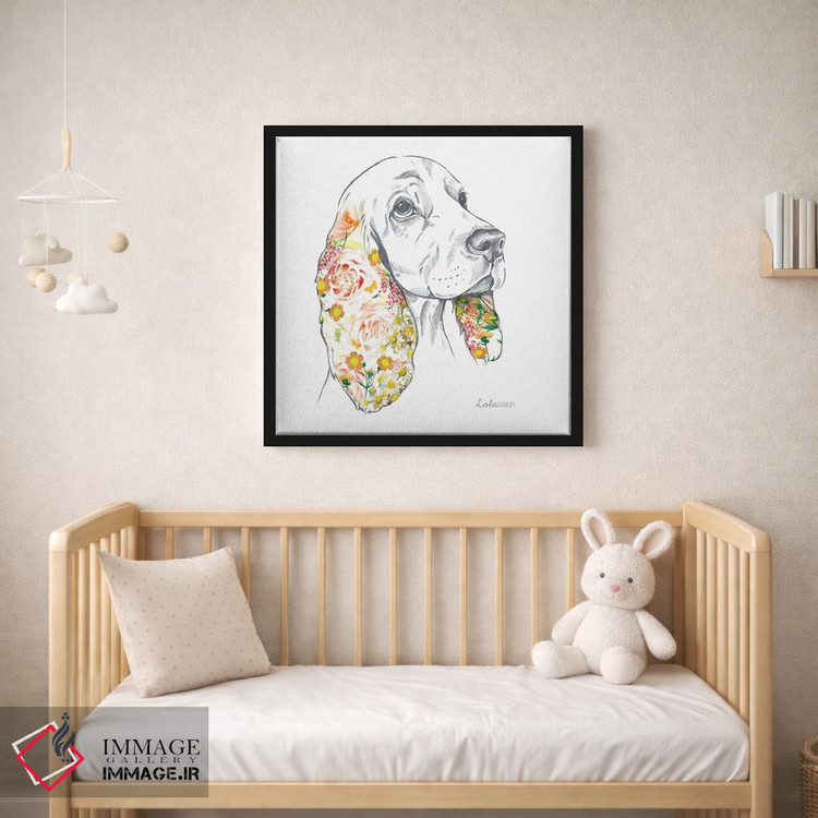 تابلو دکوراتیو پرتره سگ اسپانیل اثر لولا دیزاین - D2B