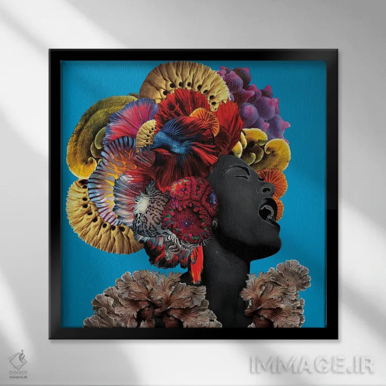 تابلو دکوراتیو غم ها اثر لولیتا لورنزو - نمای قابدار مشکی