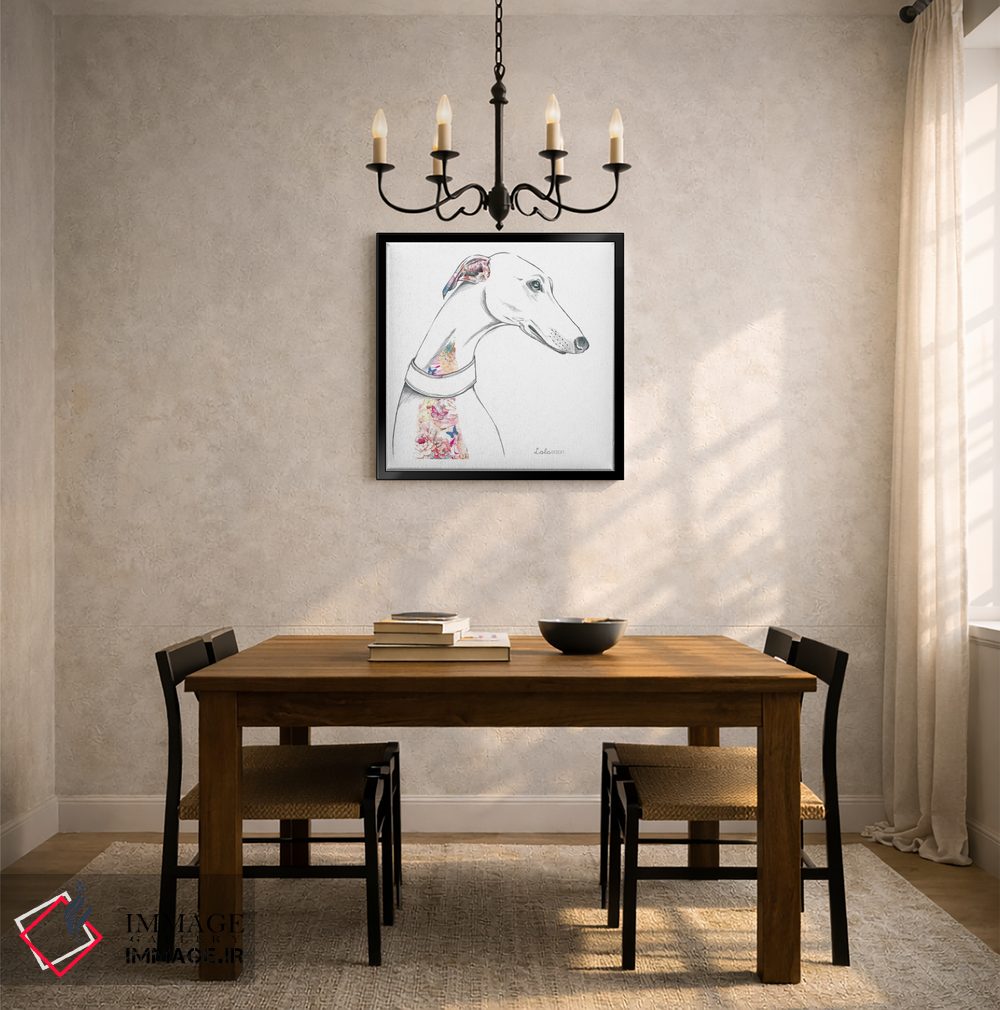 تابلو دکوراتیو پرتره سگ گری هوند اثر لولا دیزاین - D5B