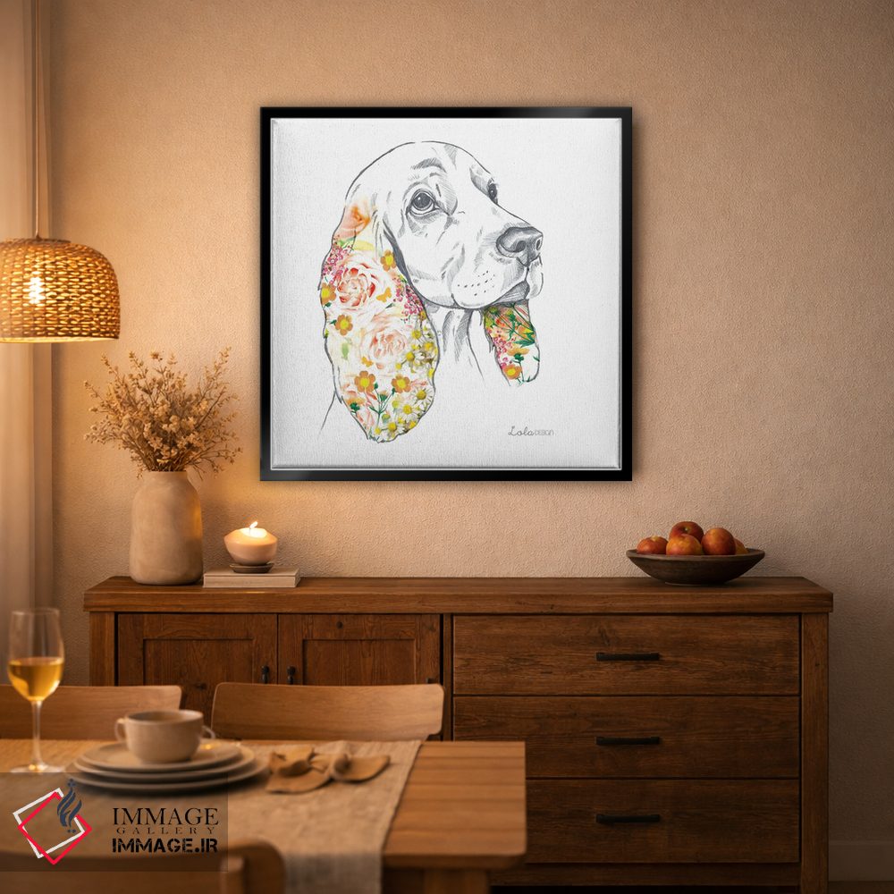 تابلو دکوراتیو پرتره سگ اسپانیل اثر لولا دیزاین - D5B