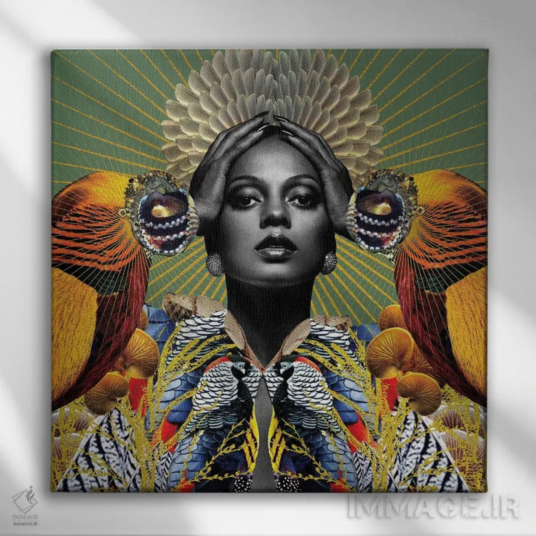 تابلو دکوراتیو آیریس اثر لولیتا لورنزو - نمای روبهرو روی دیوار