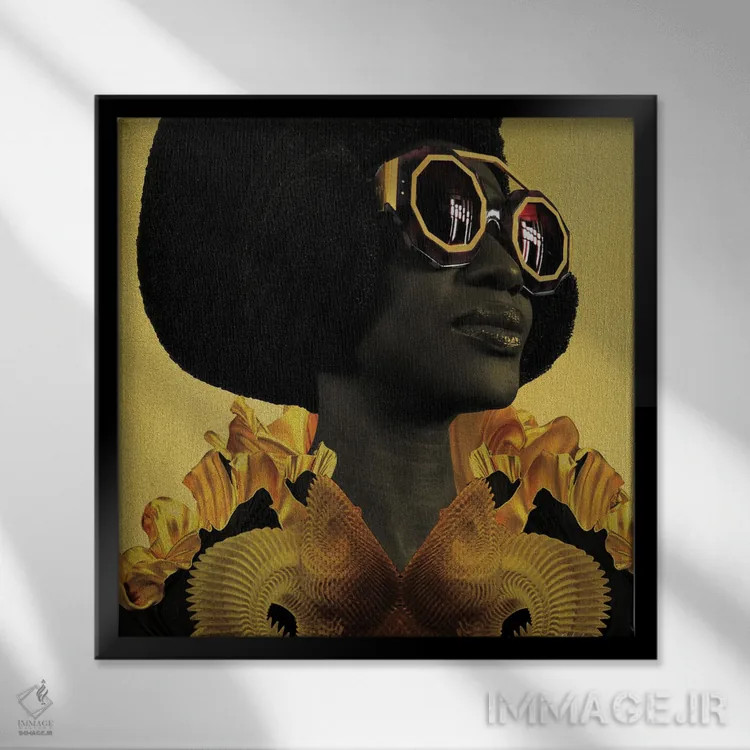 تابلو دکوراتیو مومبی دو اثر لولیتا لورنزو - نمای قابدار مشکی