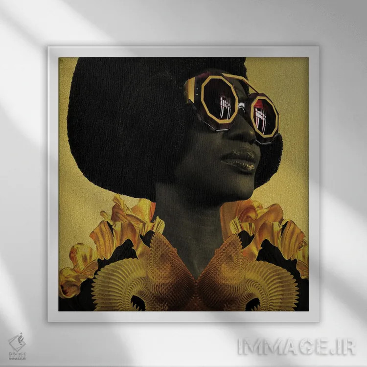 تابلو دکوراتیو مومبی دو اثر لولیتا لورنزو - نمای قابدار سفید