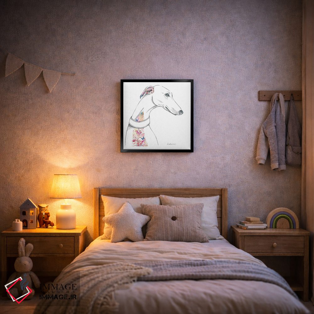 تابلو دکوراتیو پرتره سگ گری هوند اثر لولا دیزاین - D6B