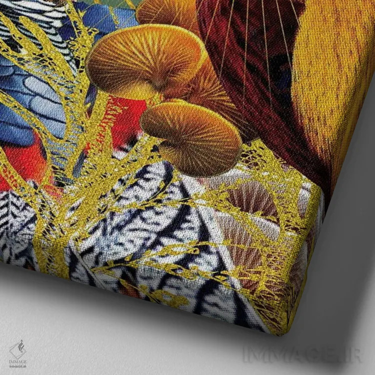 تابلو دکوراتیو آیریس اثر لولیتا لورنزو - نمای نزدیک بافت بوم