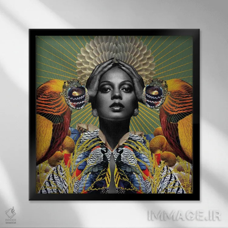 تابلو دکوراتیو آیریس اثر لولیتا لورنزو - نمای قابدار مشکی