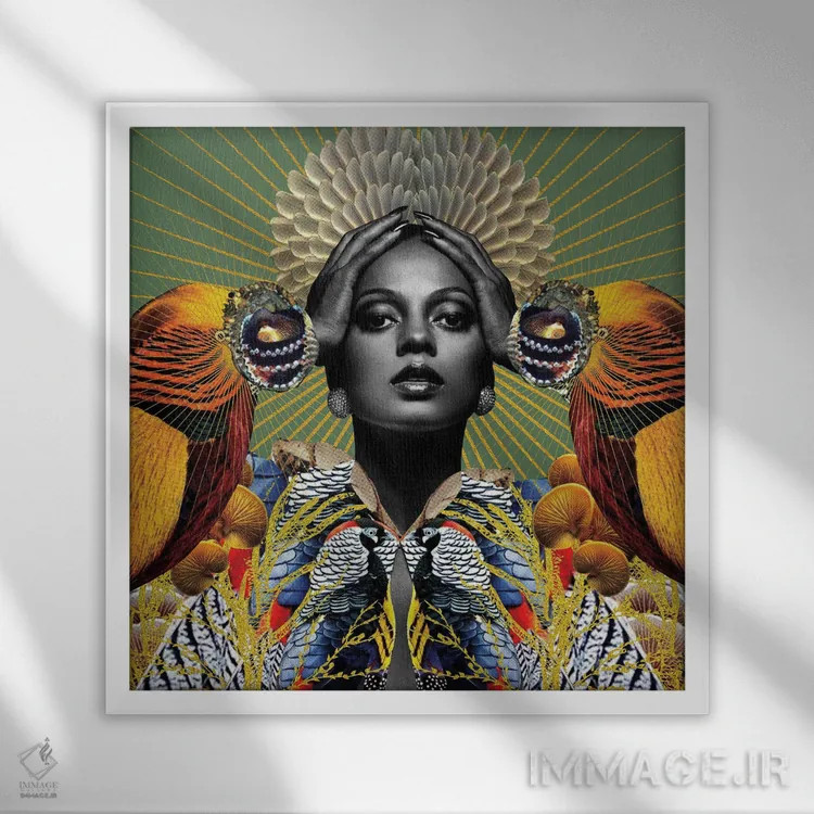 تابلو دکوراتیو آیریس اثر لولیتا لورنزو - نمای قابدار سفید