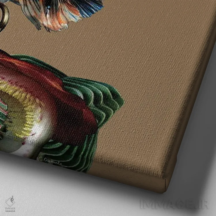 تابلو دکوراتیو عشق تو فرمانرواست اثر لولیتا لورنزو - نمای نزدیک بافت بوم