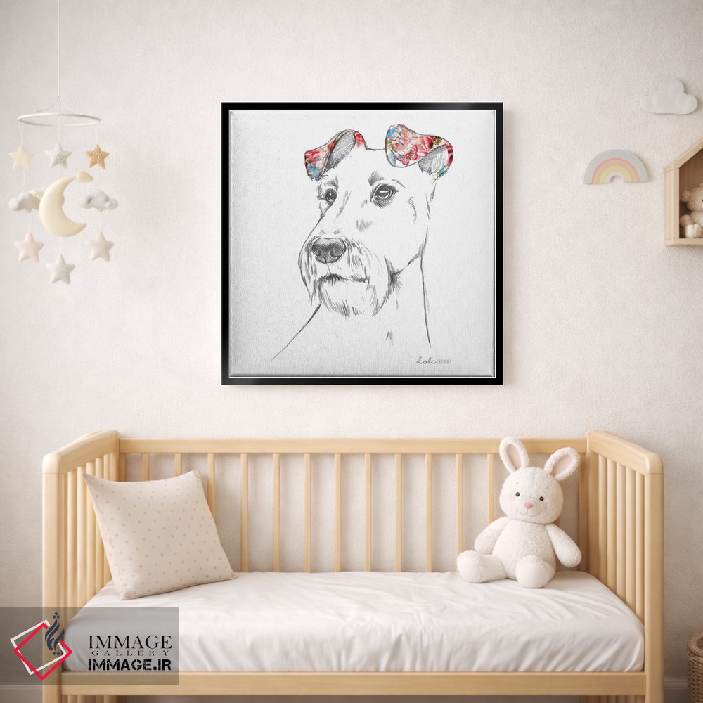 تابلو دکوراتیو پرتره سگ تریر ایرلندی اثر لولا دیزاین - D3B