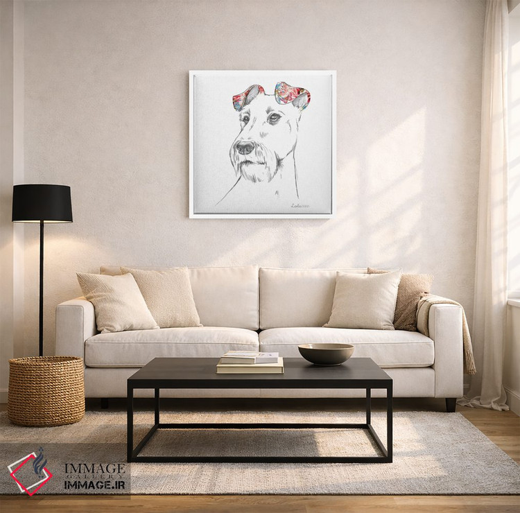 تابلو دکوراتیو پرتره سگ تریر ایرلندی اثر لولا دیزاین - D4W