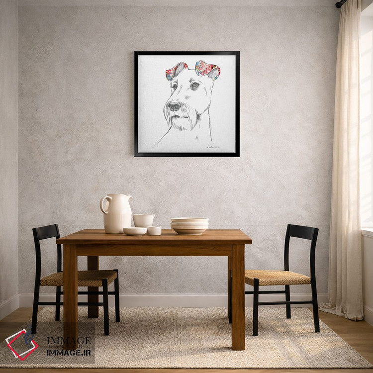 تابلو دکوراتیو پرتره سگ تریر ایرلندی اثر لولا دیزاین - D6B