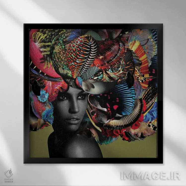 تابلو دکوراتیو یمایا اثر لولیتا لورنزو - نمای قابدار مشکی