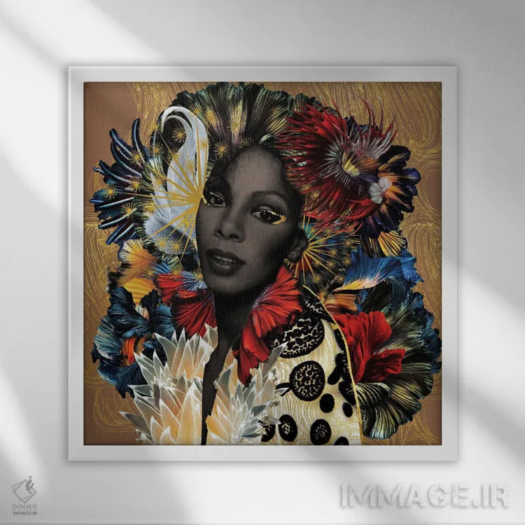 تابلو دکوراتیو زندگی شاداب اثر لولیتا لورنزو - نمای قابدار سفید