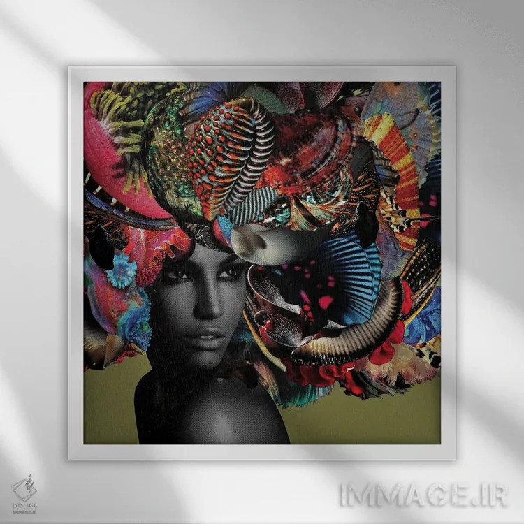 تابلو دکوراتیو یمایا اثر لولیتا لورنزو - نمای قابدار سفید