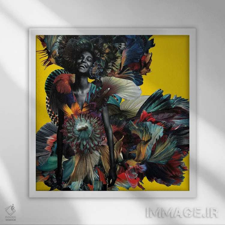 تابلو دکوراتیو سیتا اثر لولیتا لورنزو - نمای قابدار سفید