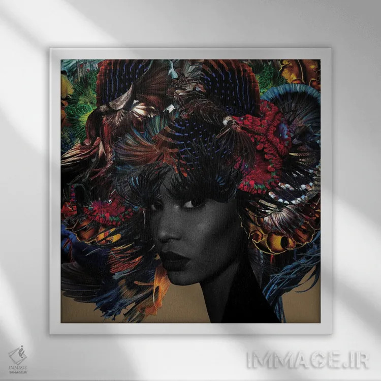 تابلو دکوراتیو چاندرا اثر لولیتا لورنزو - نمای قابدار سفید