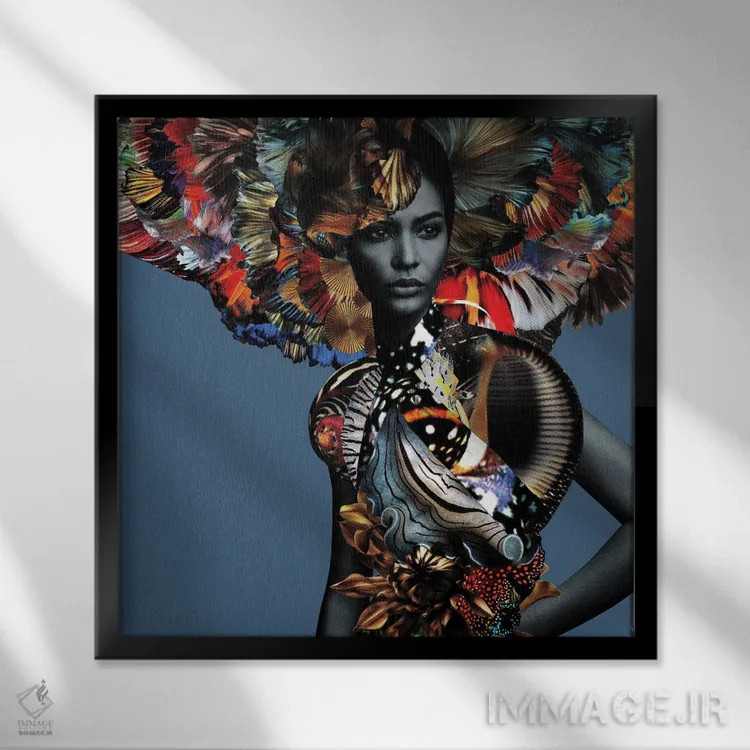 تابلو دکوراتیو اینانا اثر لولیتا لورنزو - نمای قابدار مشکی