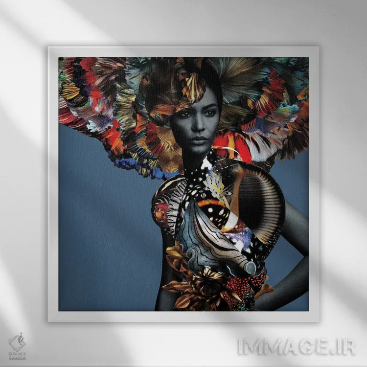 تابلو دکوراتیو اینانا اثر لولیتا لورنزو - نمای قابدار سفید