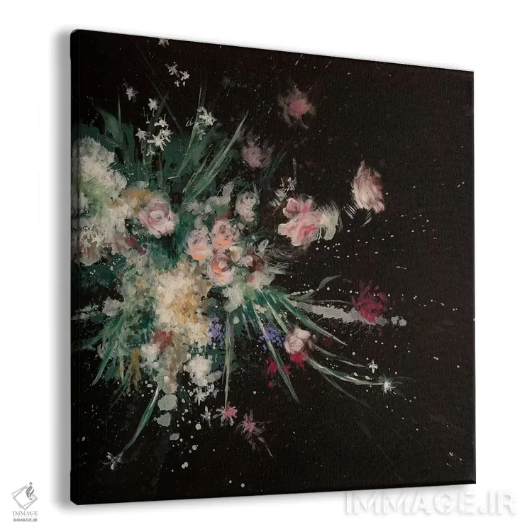 تابلو انتزاعی بمب گلبرگی اثر لورا می دوریس - نمای پرسپکتیو محصول