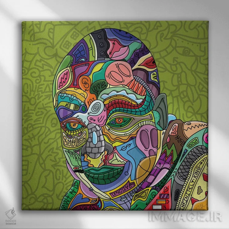 تابلو دکوراتیو متشکرم ریکو اثر ادو - نمای روبهرو روی دیوار