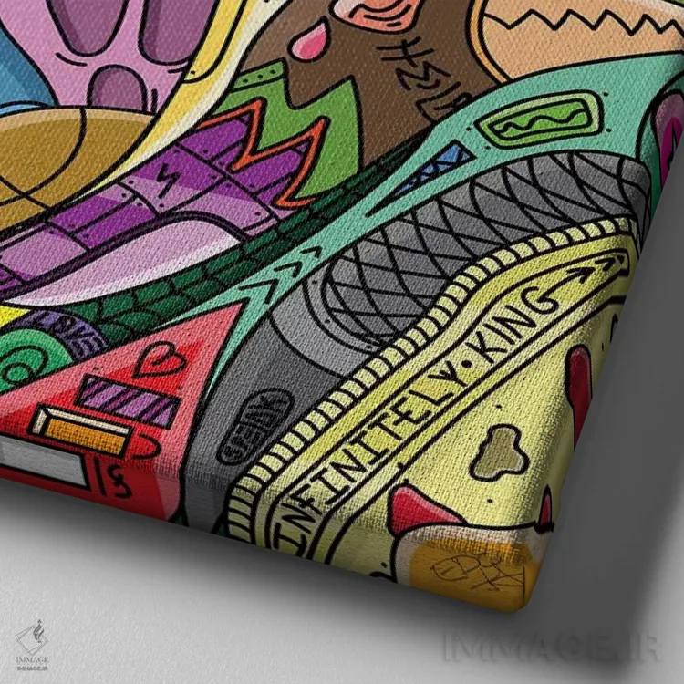 تابلو دکوراتیو متشکرم ریکو اثر ادو - نمای نزدیک بافت بوم