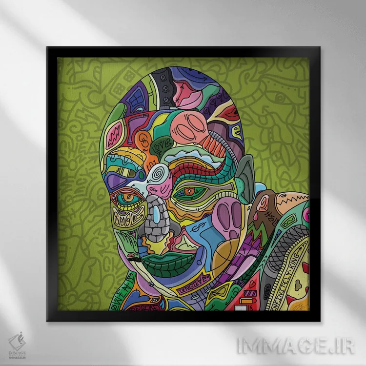 تابلو دکوراتیو متشکرم ریکو اثر ادو - نمای قابدار مشکی