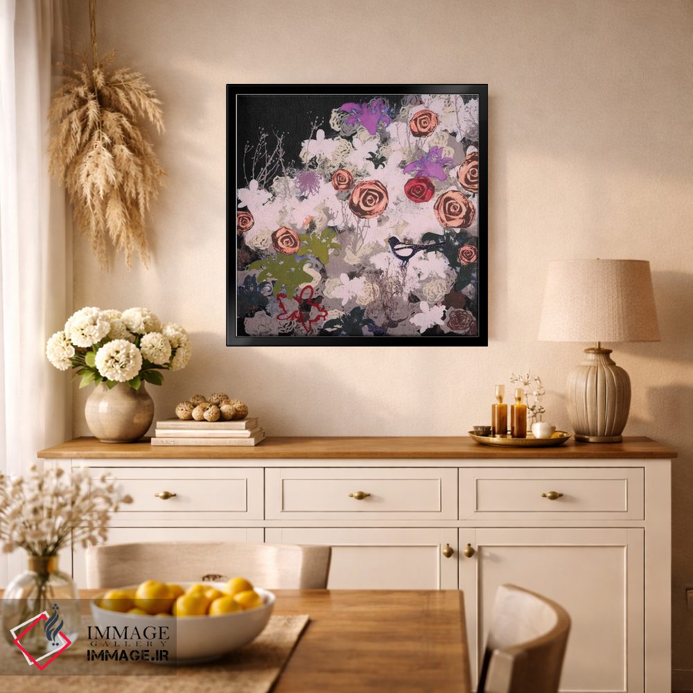 تابلو انتزاعی شکوفه شب اثر لورا می دوریس - D1B