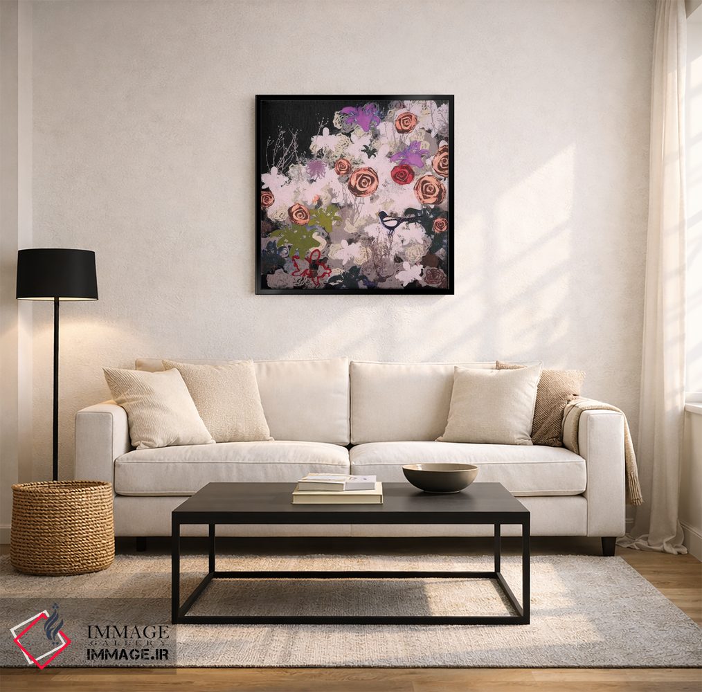 تابلو انتزاعی شکوفه شب اثر لورا می دوریس - D4B