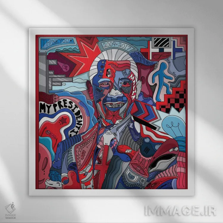 تابلو دکوراتیو برای همیشه بیشتر اثر ادو - نمای قابدار سفید