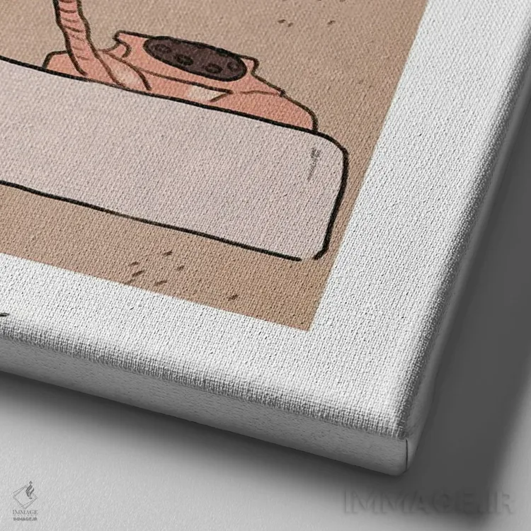 تابلو دکوراتیو مارگو تننباوم اثر لوسی میشل - نمای نزدیک بافت بوم