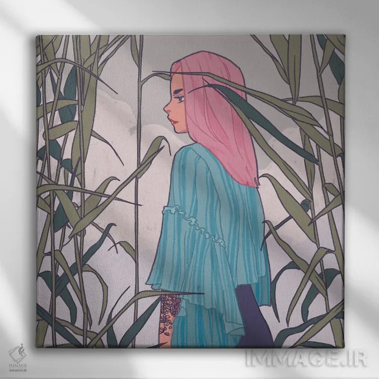 تابلو دکوراتیو آرامش اثر لوسی میشل - نمای روبهرو روی دیوار