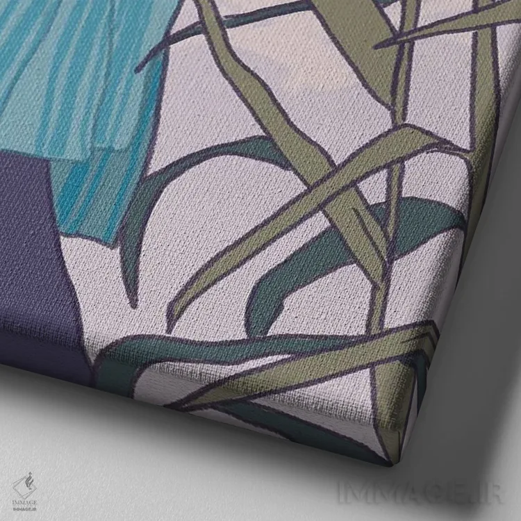 تابلو دکوراتیو آرامش اثر لوسی میشل - نمای نزدیک بافت بوم