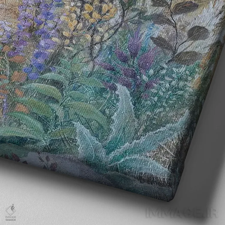 تابلو مدرن لبه بیابان اثر لیزا مری کیندلی - نمای نزدیک بافت بوم