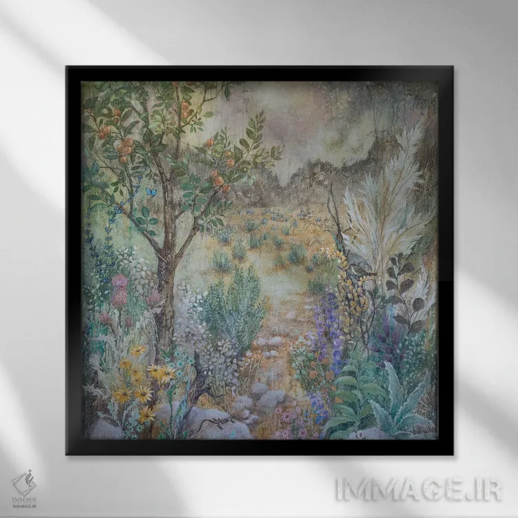 تابلو مدرن لبه بیابان اثر لیزا مری کیندلی - نمای قابدار مشکی