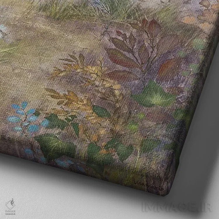 تابلو دکوراتیو مسیر رویاها اثر لیزا مری کیندلی - نمای نزدیک بافت بوم