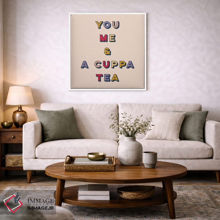 تابلو مدرن Me And A Cuppa Tea,تو، من و یک فنجان چای اثر لوسی میشل - D2W