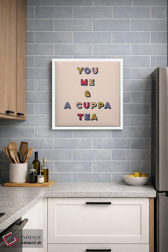 تابلو مدرن Me And A Cuppa Tea,تو، من و یک فنجان چای اثر لوسی میشل - D3W