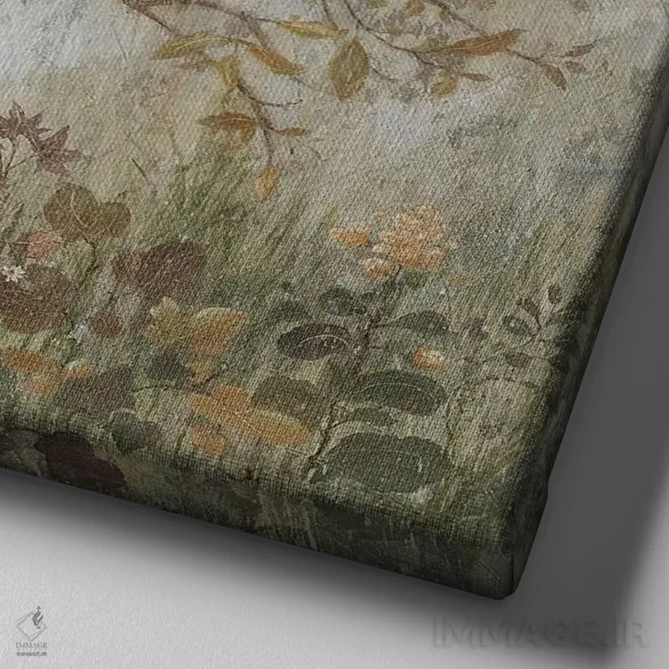 تابلو دکوراتیو درخت زندگی اثر لیزا مری کیندلی - نمای نزدیک بافت بوم