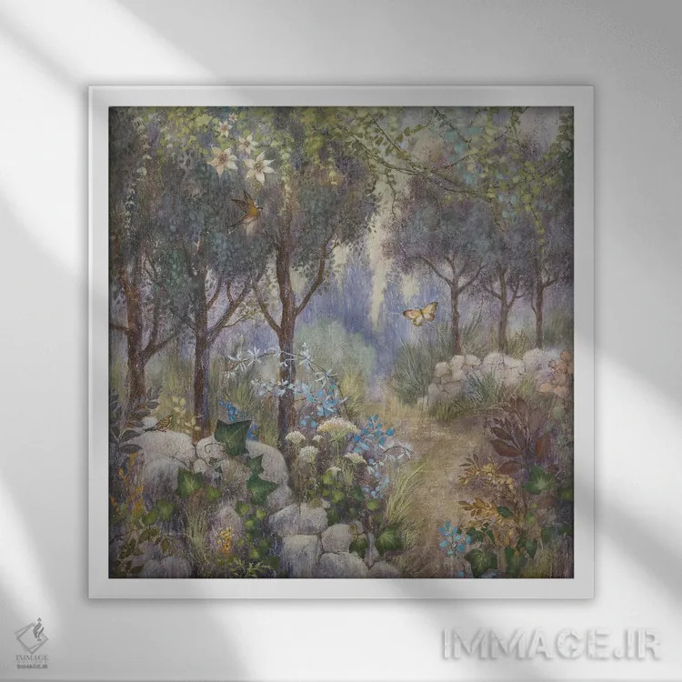 تابلو دکوراتیو مسیر رویاها اثر لیزا مری کیندلی - نمای قابدار سفید