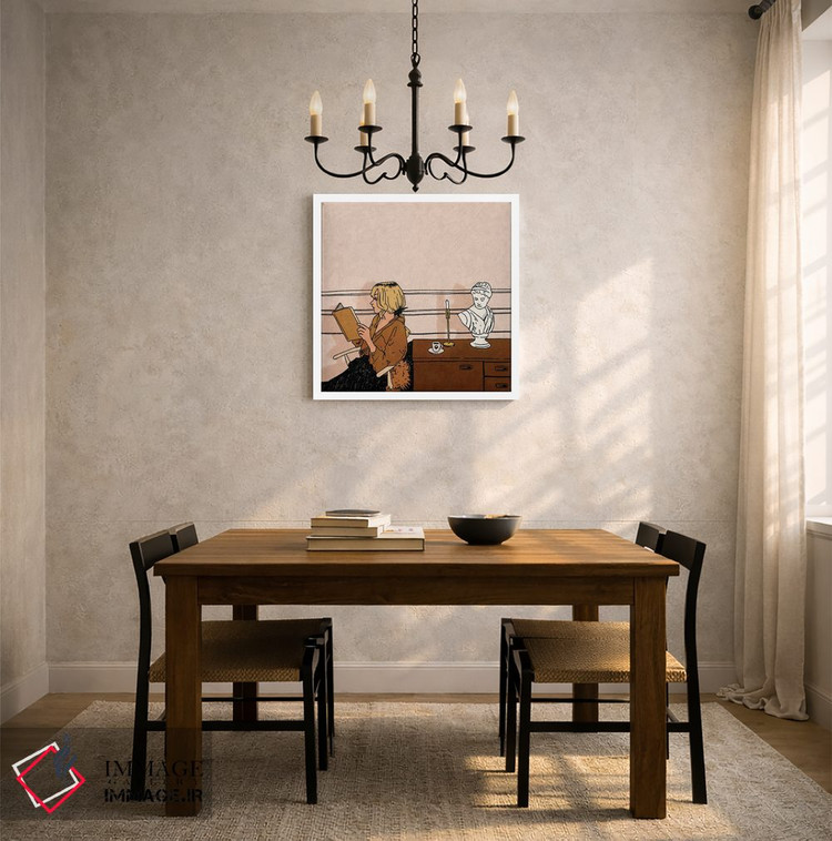 تابلو دکوراتیو کتاب خوان اثر لوسی میشل - D4W