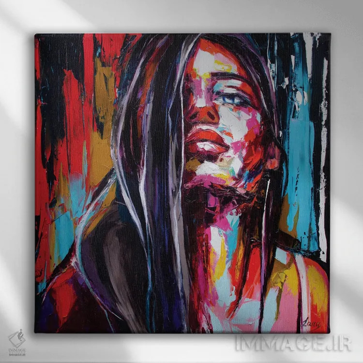 تابلو دکوراتیو بازی کن اثر لانا فری - نمای روبهرو روی دیوار